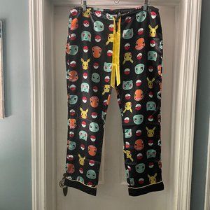 NWOT Pokemon Men's Black Character Sleep Pants Pajama Bottoms Size S